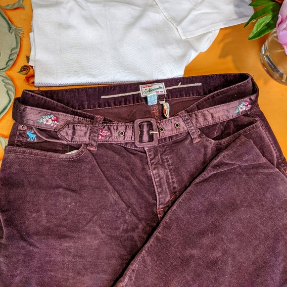 ABERCROMBIE BROWN STRETCH CHINOS 97%COTTON  and 100%cotton Blouse NWT - Picture 10 of 11